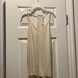 3/$35 Cream high low tank top